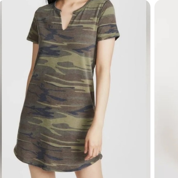 Z Supply Camo Print T-Shirt Dress Size Small - Picture 2 of 9